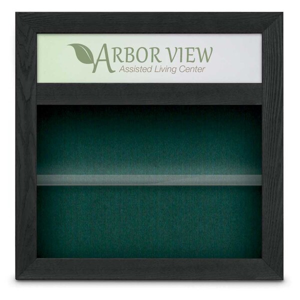 United Visual Products Outdoor Enclosed Combo Board, 42"x32", Bronze Frame/White Porc & Buff UVCB4232ODBZ-WHTPORC-BUFF - main